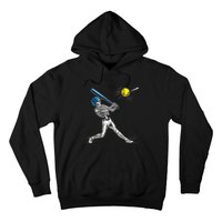 Baseball Skeleton Halloween Spooky Baseball Halloween Design Hoodie