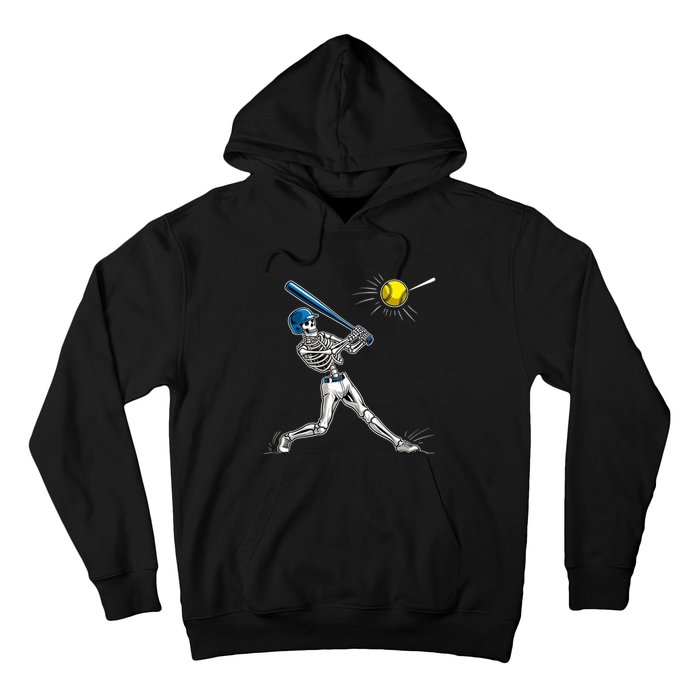 Baseball Skeleton Halloween Spooky Baseball Halloween Design Hoodie