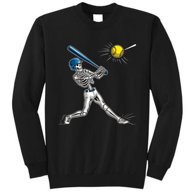 Baseball Skeleton Halloween Spooky Baseball Halloween Design Sweatshirt