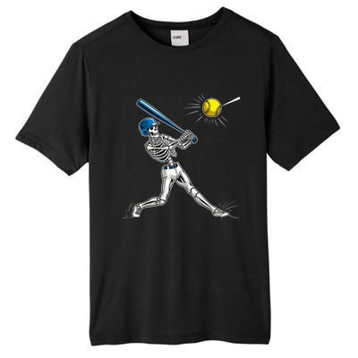 Baseball Skeleton Halloween Spooky Baseball Halloween Design Tall Fusion ChromaSoft Performance T-Shirt