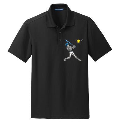 Baseball Skeleton Halloween Spooky Baseball Halloween Design Dry Zone Grid Polo