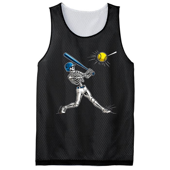 Baseball Skeleton Halloween Spooky Baseball Halloween Design Mesh Reversible Basketball Jersey Tank