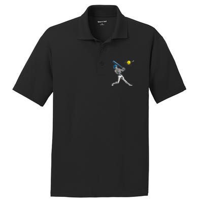 Baseball Skeleton Halloween Spooky Baseball Halloween Design PosiCharge RacerMesh Polo