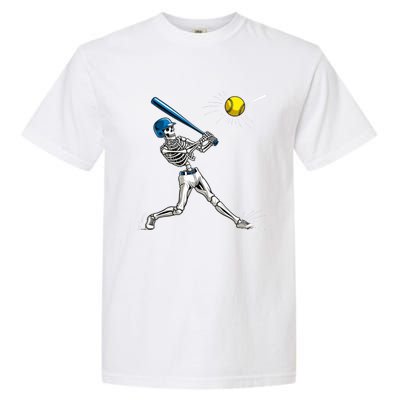 Baseball Skeleton Halloween Spooky Baseball Halloween Design Garment-Dyed Heavyweight T-Shirt