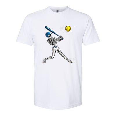 Baseball Skeleton Halloween Spooky Baseball Halloween Design Softstyle CVC T-Shirt