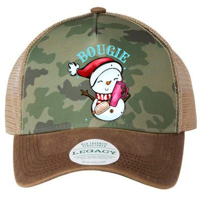 Bougie Snowman Holding A Tumbler Legacy Tie Dye Trucker Hat