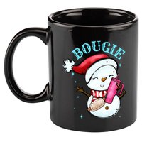 Bougie Snowman Holding A Tumbler 11oz C Handle Ceramic Mug