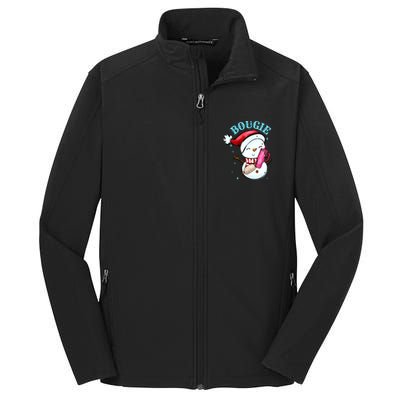 Bougie Snowman Holding A Tumbler Core Soft Shell Jacket