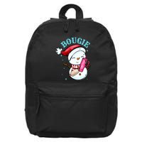 Bougie Snowman Holding A Tumbler 16 in Basic Backpack