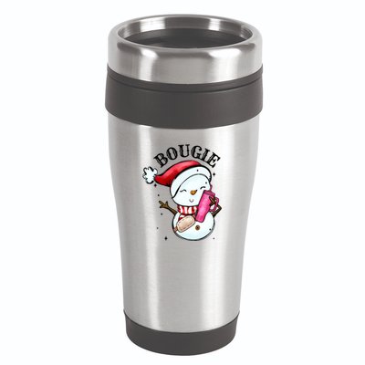 Bougie Snowman Holding A Tumbler 16oz Travel Tumbler