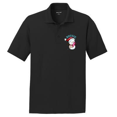 Bougie Snowman Holding A Tumbler PosiCharge RacerMesh Polo