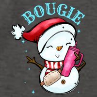 Bougie Snowman Holding A Tumbler Vector Backpack