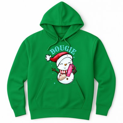 Bougie Snowman Holding A Tumbler Hoodie