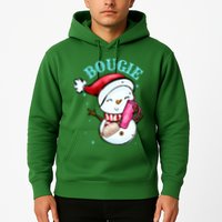 Bougie Snowman Holding A Tumbler Hoodie