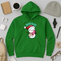 Bougie Snowman Holding A Tumbler Hoodie