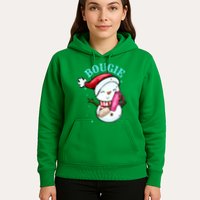 Bougie Snowman Holding A Tumbler Hoodie