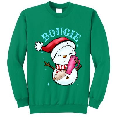 Bougie Snowman Holding A Tumbler Sweatshirt