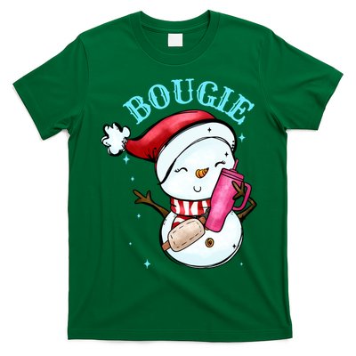 Bougie Snowman Holding A Tumbler T-Shirt