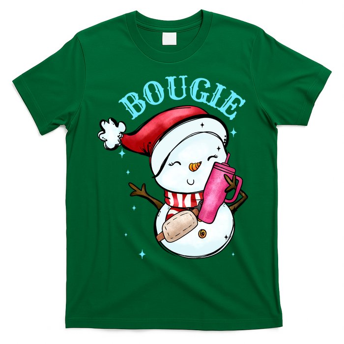 Bougie Snowman Holding A Tumbler T-Shirt