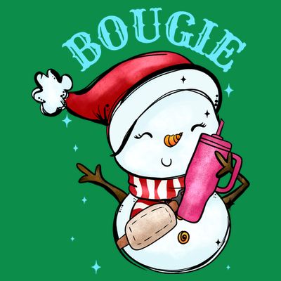 Bougie Snowman Holding A Tumbler T-Shirt