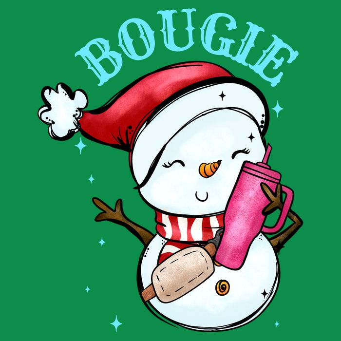 Bougie Snowman Holding A Tumbler T-Shirt