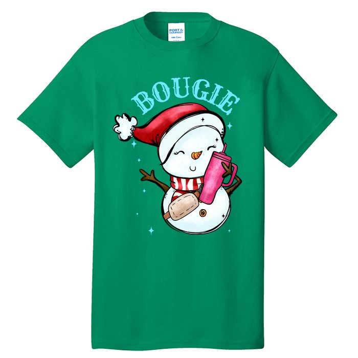 Bougie Snowman Holding A Tumbler Tall T-Shirt