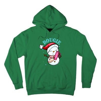 Bougie Snowman Holding A Tumbler Tall Hoodie