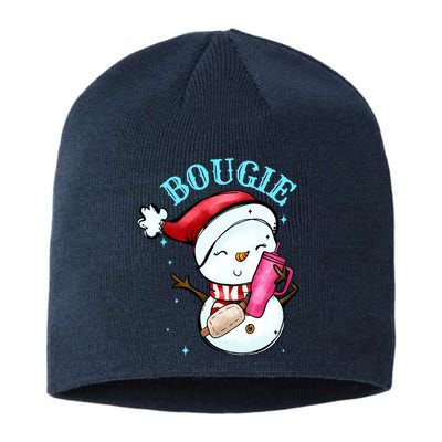 Bougie Snowman Holding A Tumbler Sustainable Beanie