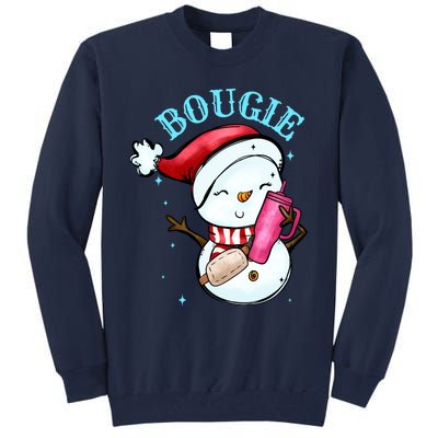 Bougie Snowman Holding A Tumbler Tall Sweatshirt