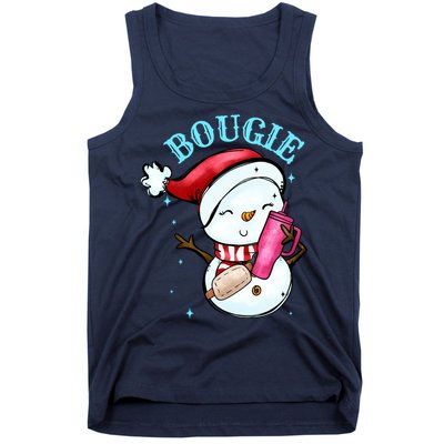 Bougie Snowman Holding A Tumbler Tank Top