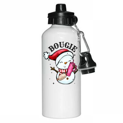 Bougie Snowman Holding A Tumbler Aluminum Water Bottle