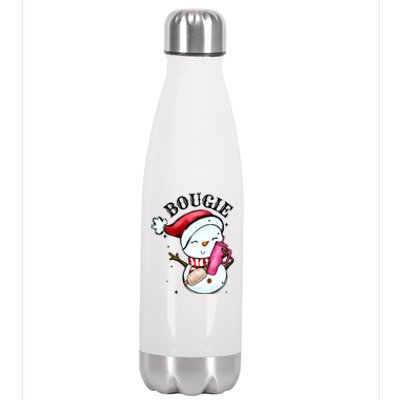 Bougie Snowman Holding A Tumbler Stainless Steel Insulated Water Bottle