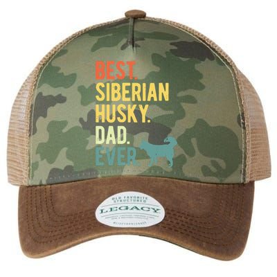 Best Siberian Husky Dad Ever Dog Daddy Fathers Day Legacy Tie Dye Trucker Hat