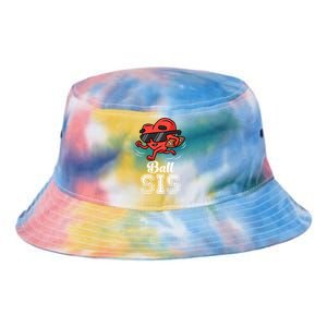 Ball Sis Heart Funny American Football Sister Valentines Gift Tie Dye Newport Bucket Hat