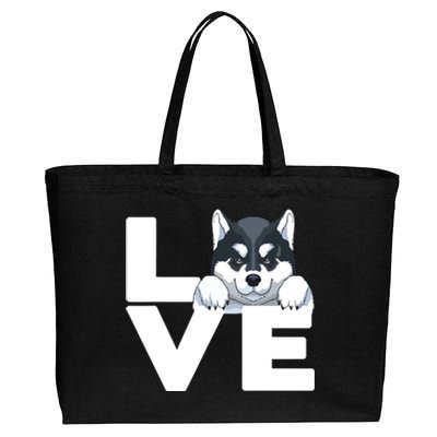 Best Siberian Husky For Men Women Huskies Dog Owner Lover Cotton Canvas Jumbo Tote