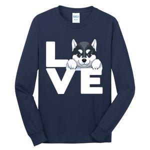 Best Siberian Husky For Men Women Huskies Dog Owner Lover Tall Long Sleeve T-Shirt