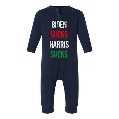 Biden Sucks Harris Sucks Infant Fleece One Piece