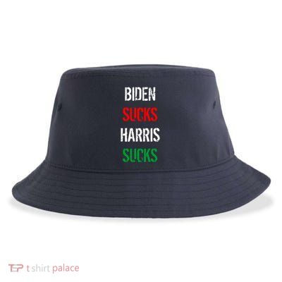 Biden Sucks Harris Sucks Sustainable Bucket Hat