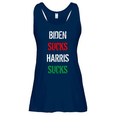 Biden Sucks Harris Sucks Ladies Essential Flowy Tank