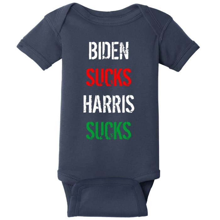 Biden Sucks Harris Sucks Baby Bodysuit