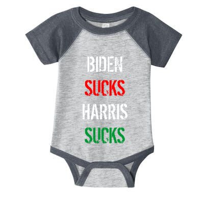 Biden Sucks Harris Sucks Infant Baby Jersey Bodysuit