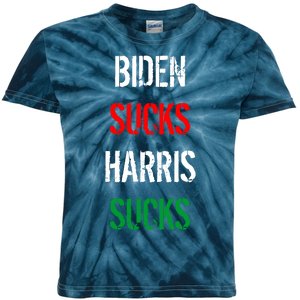 Biden Sucks Harris Sucks Kids Tie-Dye T-Shirt