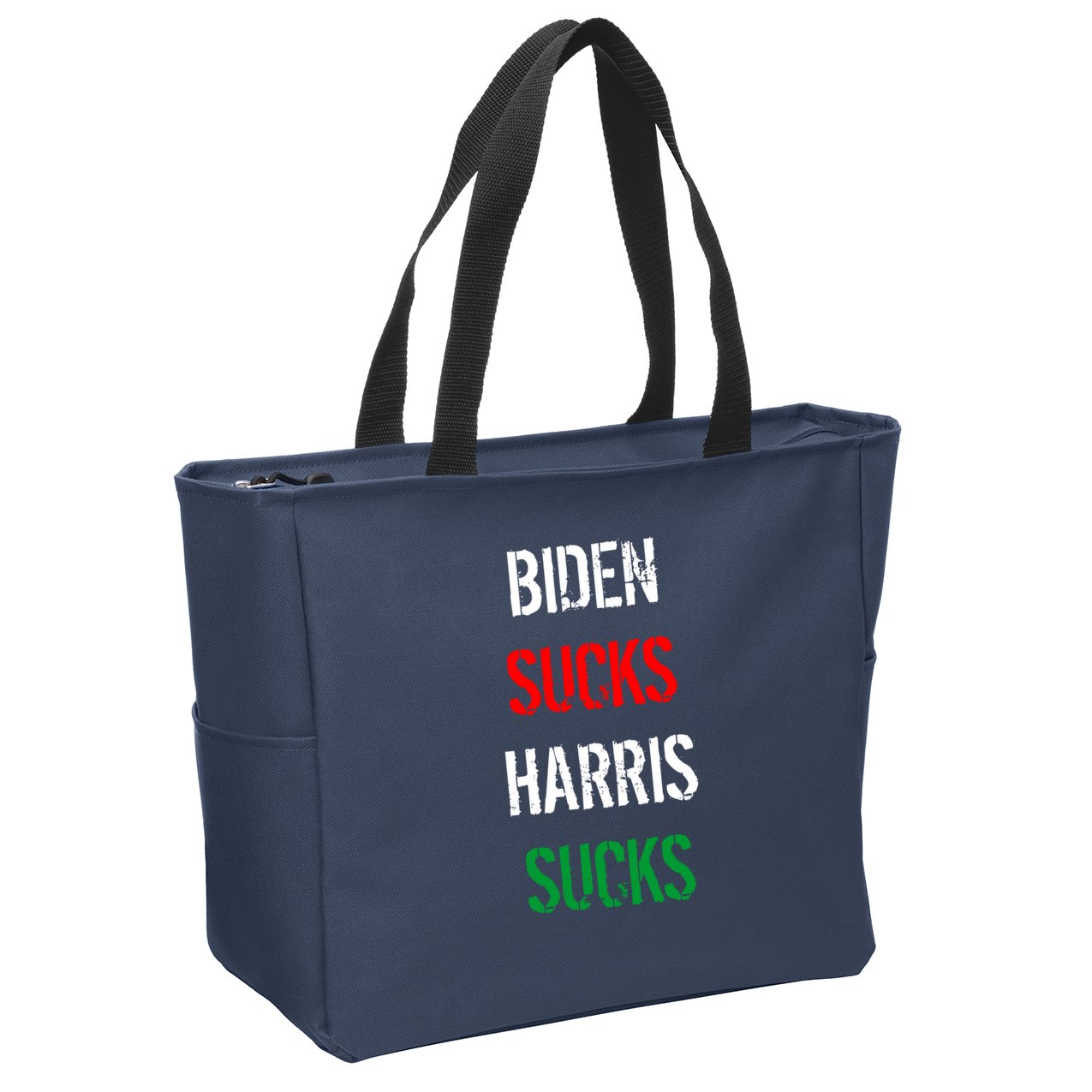 Biden Sucks Harris Sucks Zip Tote Bag