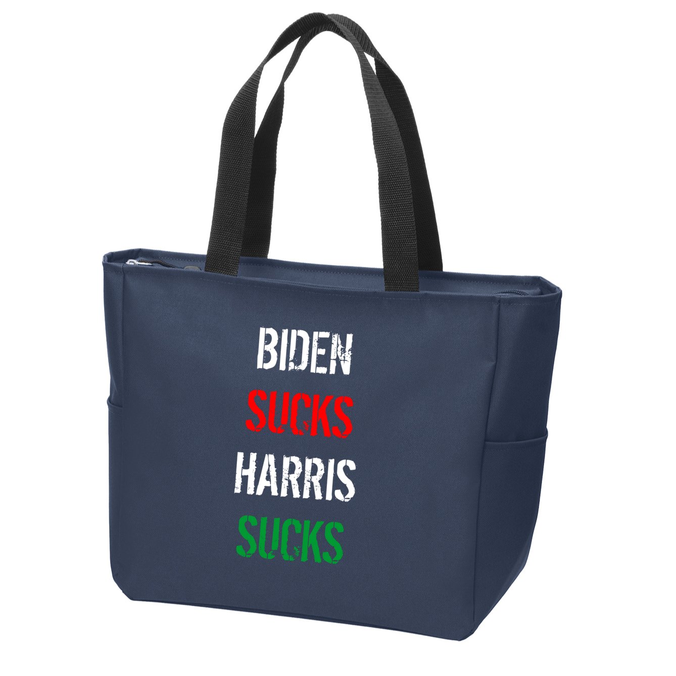 Biden Sucks Harris Sucks Zip Tote Bag