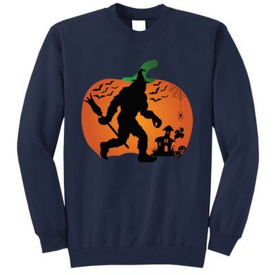 Bigfoot Sasquatch Halloween Lover Witch Giant Pumpkin Halloween Haunted House Tall Sweatshirt