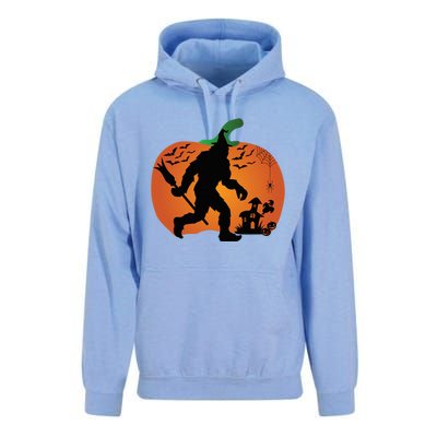 Bigfoot Sasquatch Halloween Lover Witch Giant Pumpkin Halloween Haunted House Unisex Surf Hoodie