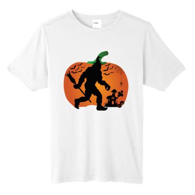 Bigfoot Sasquatch Halloween Lover Witch Giant Pumpkin Halloween Haunted House Tall Fusion ChromaSoft Performance T-Shirt