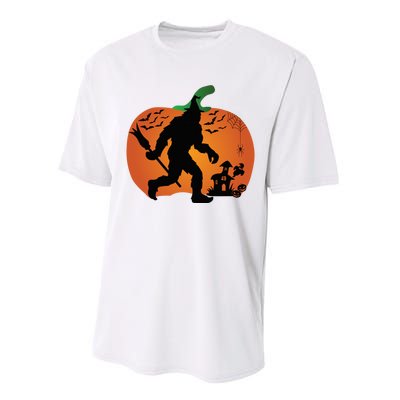 Bigfoot Sasquatch Halloween Lover Witch Giant Pumpkin Halloween Haunted House Performance Sprint T-Shirt