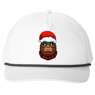 Bigfoot Santa Hat Christmas Pajama Cool Winter Xmas Tree Snapback Five-Panel Rope Hat