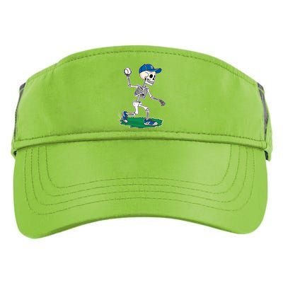 Baseball Skeleton Halloween Spooky Baseball Halloween Design Adult Drive Performance Visor